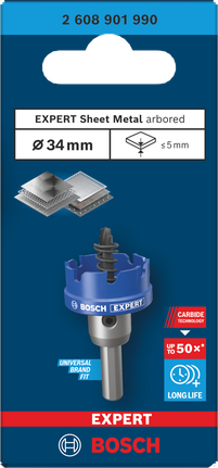 Bosch34 毫米专家级金属板主轴孔锯。.